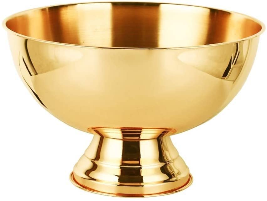 Cubo de Hielo para Bebidas, Cubo de Hielo para Vino de champán, Cubo de Hielo para Enfriador de Vino de Acero Inoxidable (Dorado 39x25x18cm)