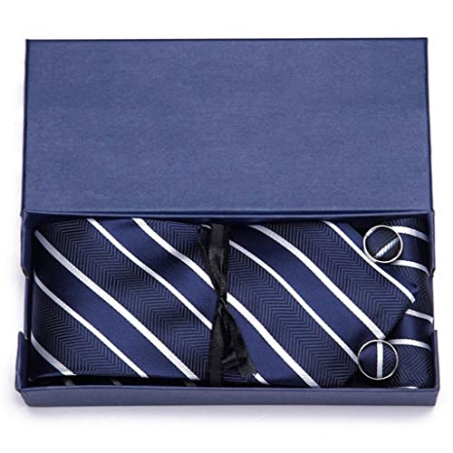 Set de corbata y gemelos con caja de regalo para hombre
