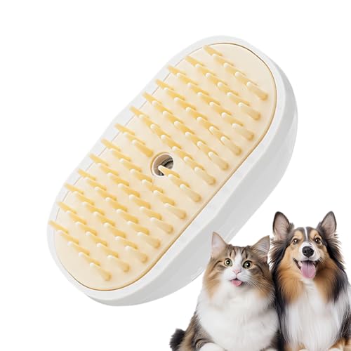 Cepillo de vapor para gatos, peine de pulverización para depilación de mascotas, cepillo de masaje vaporoso para gatos - para interiores y exteriores, pequeño, mediano, grande, gatito, cachorro