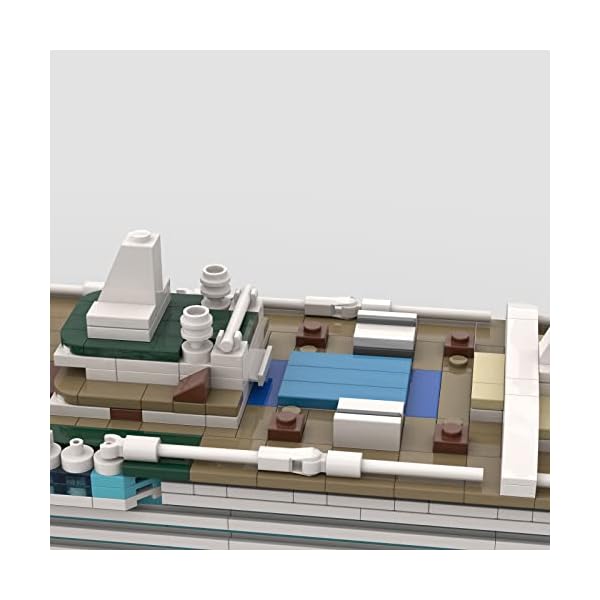 WWEI Technik Bausteine Schiff MS Britannia Kreuzfahrtschiff, 3586 Teile 1:400 Schiff Spielzeug Modellbausatz, Kompatibel… – Bild 7