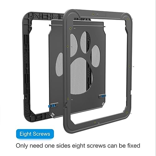 Leyeet Porta de tela para animais de estimação, porta de malha com trava automática magnética, porta
