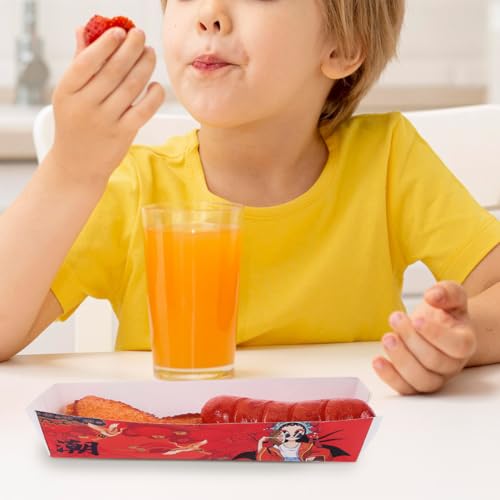 iplusmile Hot Dog Lebensmittel Container 100 Stücke Papier Boxen Hot Dog Trays Papier Lebensmittel Lagerung