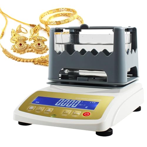 VNATWGOO Electric Precious Metal Density Meter, Gold Purity Tester, Density Analyzer for Gold and Silver, Accurate to 0.01g, Precious Metal Density Tester,1200K