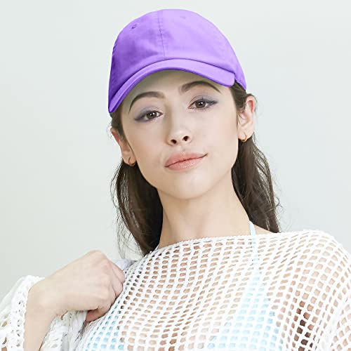 Image of Cotton Baseball Cap Dad Hat - Washed Low Profile Adjustable Hat for Men Women Casual Outdoor Running Golf