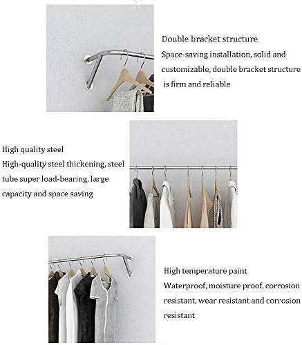 Industrial Pipe Wall-Mounted Clothing Rack, Metal Clothes Display Rack for Retail & Home Use, Laundry Drying Rack, Stylish Organizer for Closets, Balconies & Boutiques
