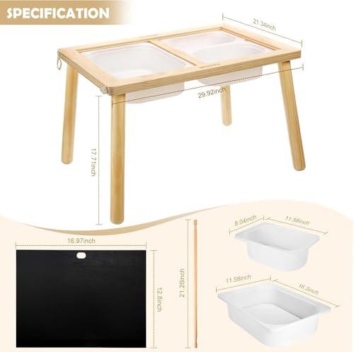 Image of wingyz Kids Table for Play Study Dining Toys Storage, Sensory Tables for Toddler, Activity Table with Storage Bins Birthday Gifts for Boys and Girls