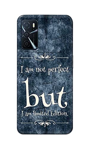 Image of Printed Hard Back Cover Case for Oppo A16 | Oppo A16s Back Cover (I Am Not Perfect I Am Limited Edition) -1803
