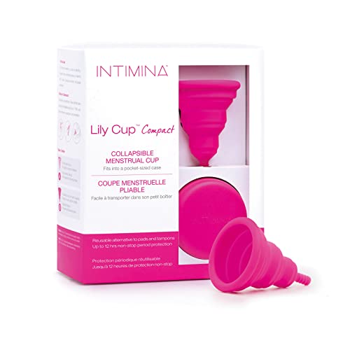Intimina Lily Cup Compact misura Size B - Piccola Coppetta Mestruale Morbida con Design Compatto Flat-fold, Coppa Mestruale Compatta, Coppette Mestruali
