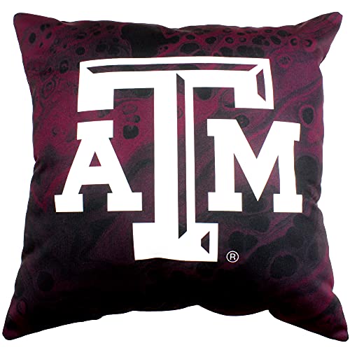 Image of College Covers Texas A&M Aggies 2 Sided Color Swept Decorative Pillow, 16 inch, Made in The USA