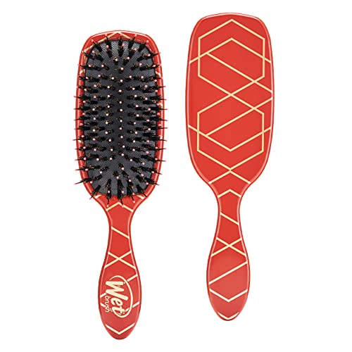 Wet Brush Shine Enhancer Paddle Brush, Terracotta - Hair Detangler Brush With Ultra Soft Bristles, Infused With Natural Argan Oil, Shiny Detangle & Smooth Hair, Wet Or Dry, For All Hair Types #TOP29