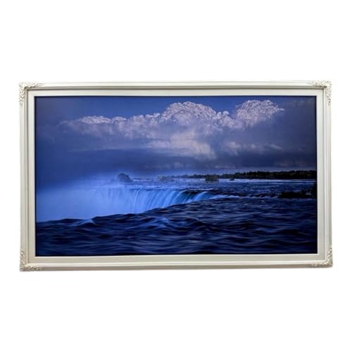 32,43,50,55 Inch TV frame for Samsung The Frame TV. SOFT IVORY (not for use with other models) Handmade wood ornate TV Frame (50 INCH SAMSUNG THE FRAME)