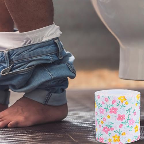 Papel higiénico rosa con diseño impreso Angoily para baño y comedor 5
