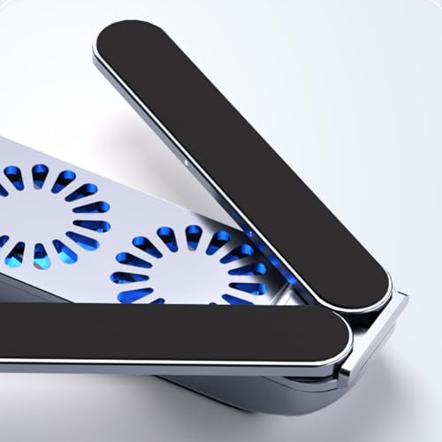 Enfriador portátil para laptop ajustable con ventilador silencioso miniatura 6