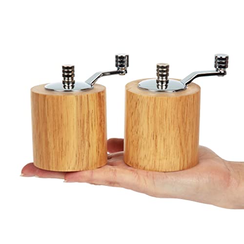 Olympia Light Wood Salt and Pepper Mill Grinder Set Kitchen Spice Shaker - Image 5