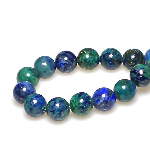MJDCB 5A Natural Phoenix Lapis Lazuli Round Loose Beads for Jewelry Making DIY Bracelet Necklace 15'' (10mm)