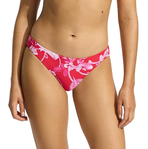 Seafolly Women's Reversible Hipster Bikini Bottom Swimsuit, Ahoy Chilli Red, 4