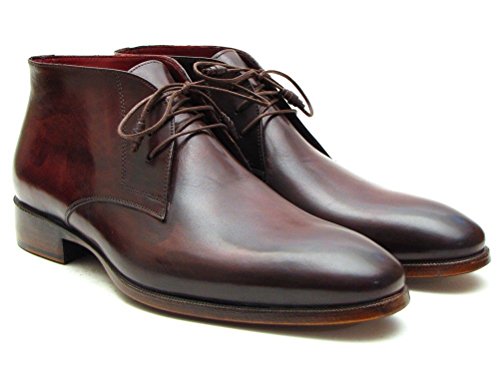 Paul Parkman Men's Chukka Boots Brown & Bordeaux Designer Shoes (ID#CK43E8) Size 10.5-11 D(M) US