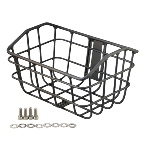 Cesta delantera – Cesta de marco duradera | Almacenamiento de manillar delantero | Frentes de baasket de bicicleta adecuados para ciclismo, compras de comestibles, transporte de mascotas, viajes