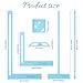 6PCS Book Binding Tool, Easy Scrapbooking Tools Kit for Starter, L Ruler + T Ruler + I Ruler + Corner Miter + Eyelet Guiding for Journal, Notebook, DIY Projects, Scrapbooking Bookbinding (Blue)