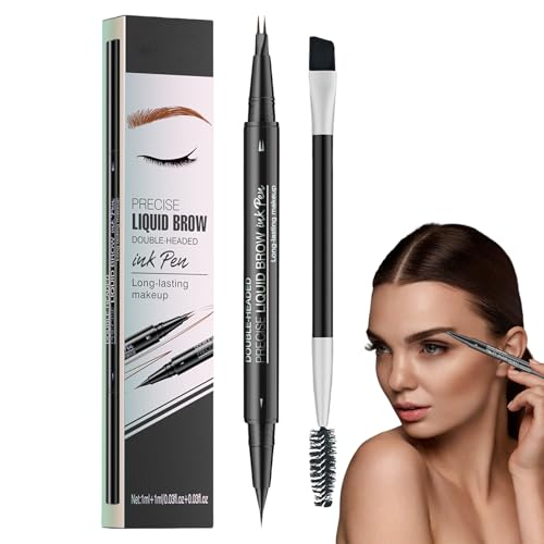 Rotulador de cejas, pincel preciso de doble punta, para maquillaje de ojos, para madres, damas, niñas, novias, citas, viajes, fotografía
