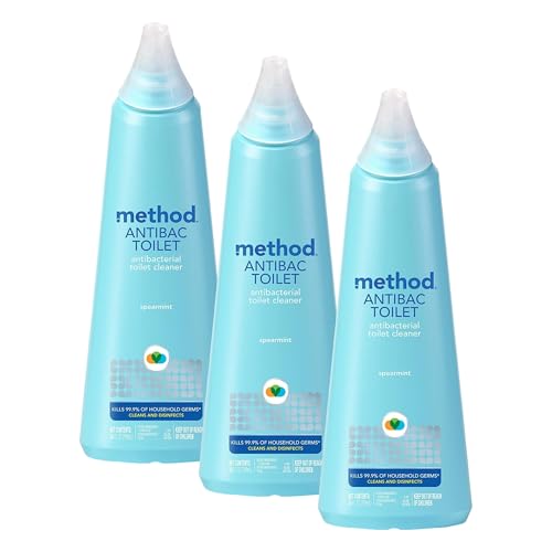 Method Antibacterial Toilet Bowl Cleaner, Spearmint, Kills 99.9% of Household Germs, 24 Fl Oz (Pack...