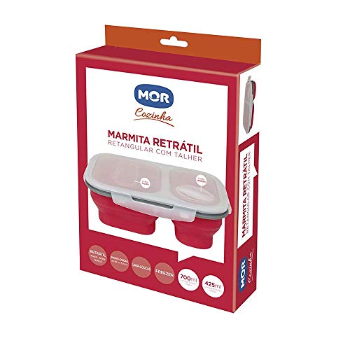 Mor - Marmita Retrátil Retangular Com Talher