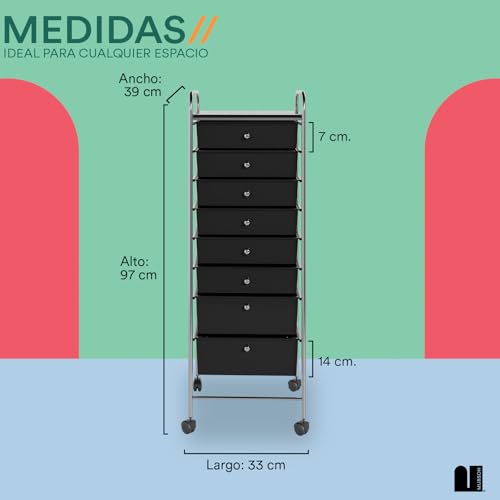 Mejores precios y opiniones de Carrito con cajones y ruedas los 7 más buscados. 30 Imagen adicional