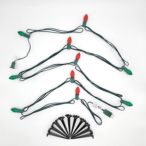 Lumabase Electric Pathway Lights With 10 Red And Green Bulbs #TOP2