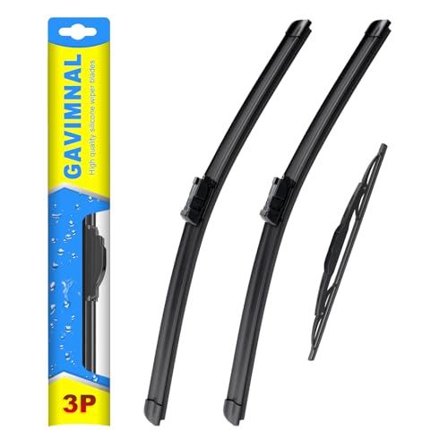 Image of Gavimnal Silicone Wiper Blades Replacement For Chevrolet Trax 2013-2023 | 26 inch+14 inch Front & 10 inch Rear, All-Weather, Streak-Free, OE-fit, Quiet, Easy One-Click Install