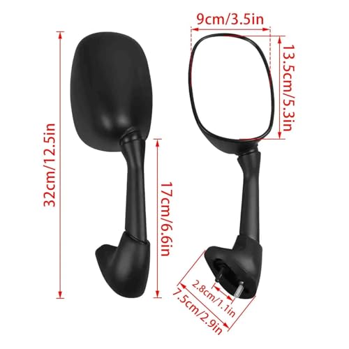 Espejo retrovisor de motocicleta para rutas de fin de semana con Yamaha YZF R1 2
