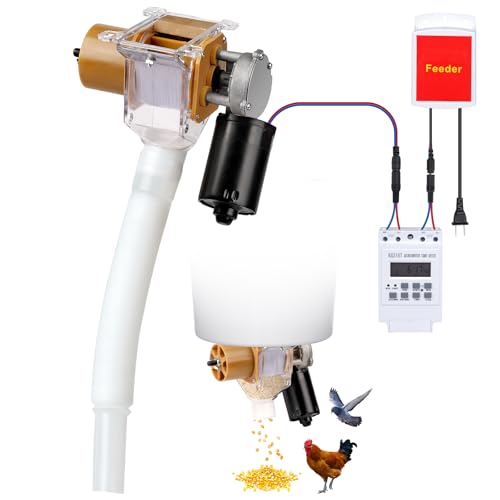 PKNYBZH Automatic Chicken Feeder Timer and Duck Feeder 16 Groups Timed Poultry Feeder Great for Chickens Ducks Geese Pigeons Fish Dogs Fish Cats