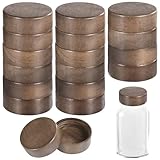 16 PCS Threaded Wooden Jar Lids, 1.85 in Airtight Glass Spice Container Lids, Natural Acacia Timber Tops,Round Bottle Storage Can Caps, Reusable Closure for 4 oz and 8 oz Spice Jars