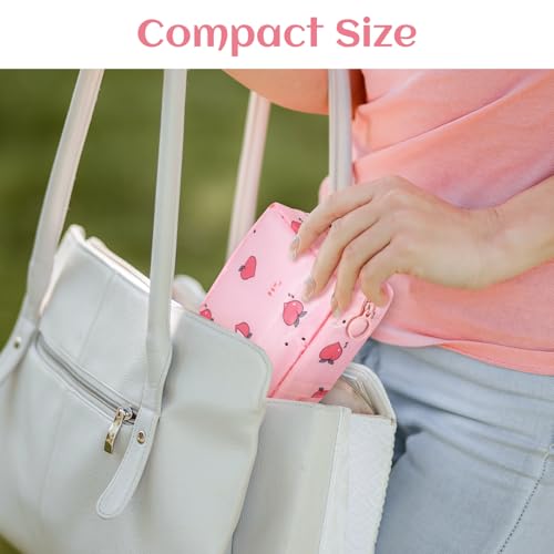 Image of 4Pcs Sanitary Napkin Storage Bag, Portable Period Bag for Teen Girls Woman, Pad Pouch Tampon for Purse, Reusable Zipper Period Pouches for Teen School Office Travel Feminine Care Organizer, Cute
