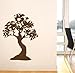 Produktbild Wandtattoo Baum 6052 Farbe: brown, Sehr grosses Format Breite: 60 cm, Höhe: 80 cm XXL. Decosticker Wandaufkleber Wandsticker Dekoration wiederablösbar. Günstiger als Bilder oder Gemälde oder Bild