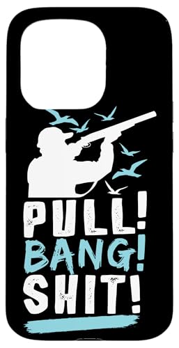 引っ張る! バン! レンジスナイパー スキート 撮影 罠 射撃 スマホケース iPhone 15 Pro 用