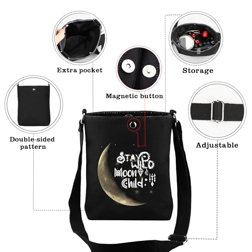 CMNIM Moon Phase Gifts Moon Crossbody Bag Celestial Witch Merch Witchy Spiritual Energy Mystic Gift3