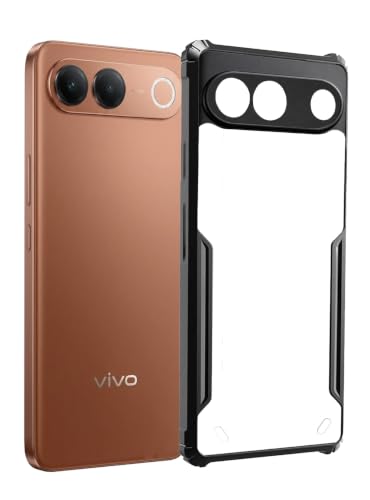 Image of SPAZY CASE Transparent Shockproof Back Cover for Vivo S2 5G | Clear Case with Air Cushion Corners | Scratch Resistant Hard Back | Camera & Screen Protection
