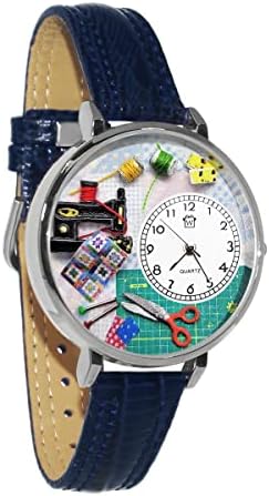 Whimsical Gifts Quilting Watch in Silver Large Style