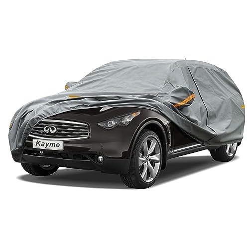 Kayme Heavy Duty SUV Car Cover Custom Fit Infiniti QX4/QX50 (1996-2025) Waterproof All Weather for Automobiles, Full Exterior Covers Sun Rain UV Prote