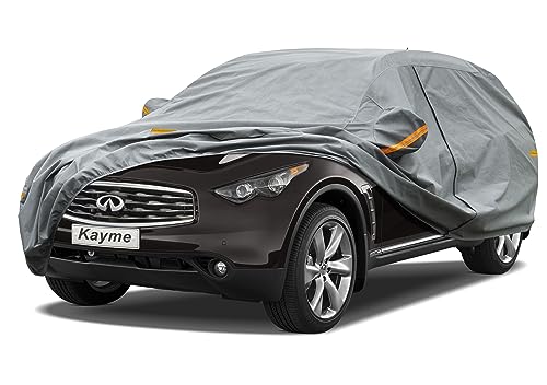 Image of Kayme Heavy Duty SUV Car Cover Custom Fit Infiniti QX4 /QX50 (1996-2025) Waterproof All Weather for Automobiles, Full Exterior Covers Sun Rain UV Protection.（Deliver About 3-10 Days）