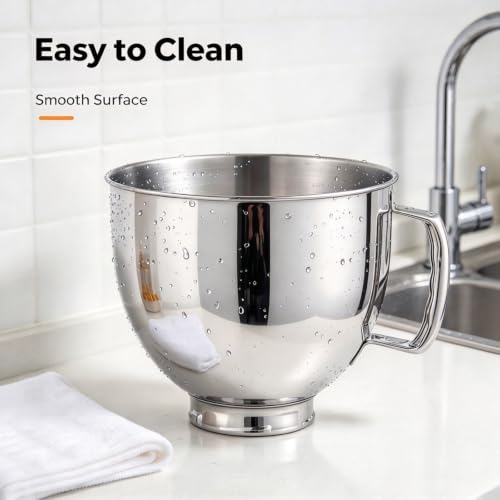 5 QT Stainless Steel Mixer Bowl for KitchenAid Tilt-Head 4.5-5 Qt - image 6