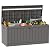EAST OAK Outdoor Storage Box, 90 Gallon Deck Box, Waterproof Resin Storage Bin for Patio Cushions, Gardening Tools, Lockable, UV Resistant, Grey