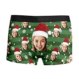Weihnachtsunterhosen Herren - Für Neuheit Print Slips Weiche Bequeme Unterwäsche Atmungsaktive Stretch Fit Urlaub