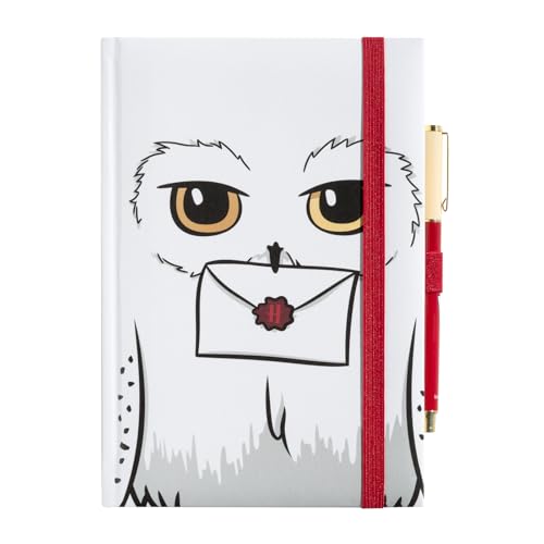 Cuaderno Harry Potter A5 con Boli, Hedwig - Harry Potter regalos | Cuaderno A5 puntos : Diario personal - Cuadernos tapa dura con marcapáginas, 192 págs
