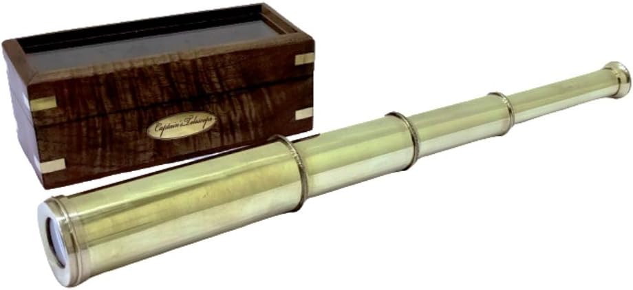 Copper Victorian Marine Working Telescope with Box Rustic Vintage Home Decor Gifts