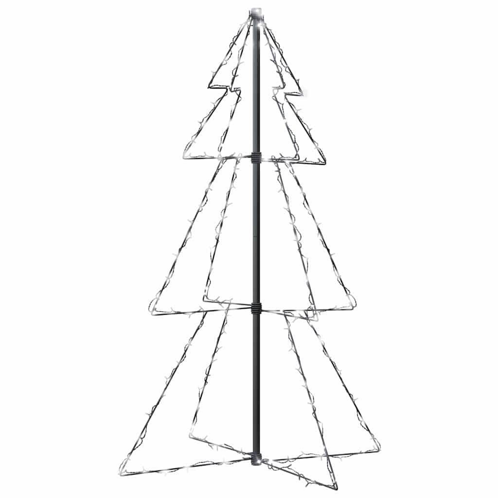 Árbol de Navidad 160 Leds blanco de 78x120 cm sin enredos para decoración interior fácil