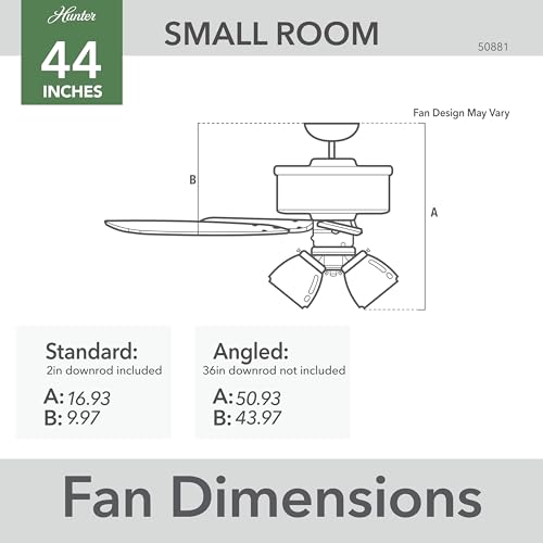 Image of Hunter Swanson, Indoor, Ceiling Fan, with LED Lights, 44 inch, New Bronze