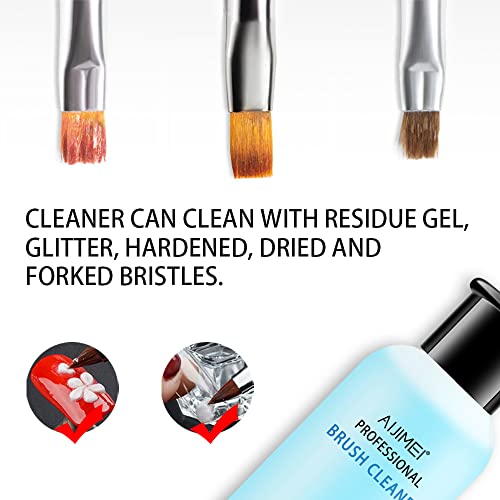 Image of Acrylic Nail Brush Cleaner Acrylic Brush Cleaner Liquid Acrylic Paint Brush Cleaner Nails Artist Acrylic Brush Cleaner 58ml 2.1 FL.OZ