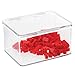 mDesign Kids/Baby Toy Storage Box, for Action Figures, Cars, Crayons, Puzzles - 6.75" x 5.5" x 3.75", Clear