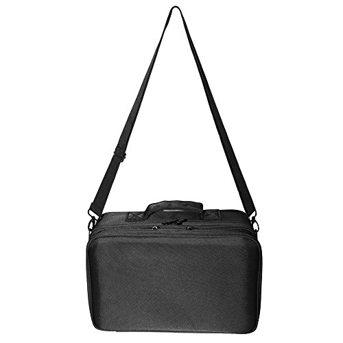 Professional High-Capacity Multilayer Cosmetic Bags Travel Makeup Bag Travel Totes With Shoulder Strap (Small) Black #TOP4